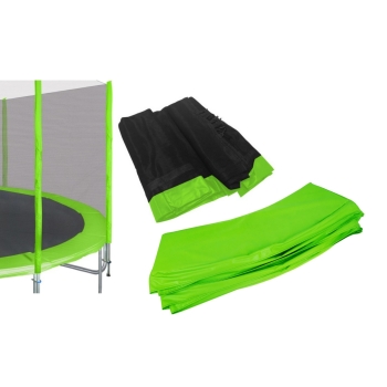 Zestaw Do Trampoliny Ogrodowej 8FT 6 Słupków 244cm Siatka + Kołnierz Zielony